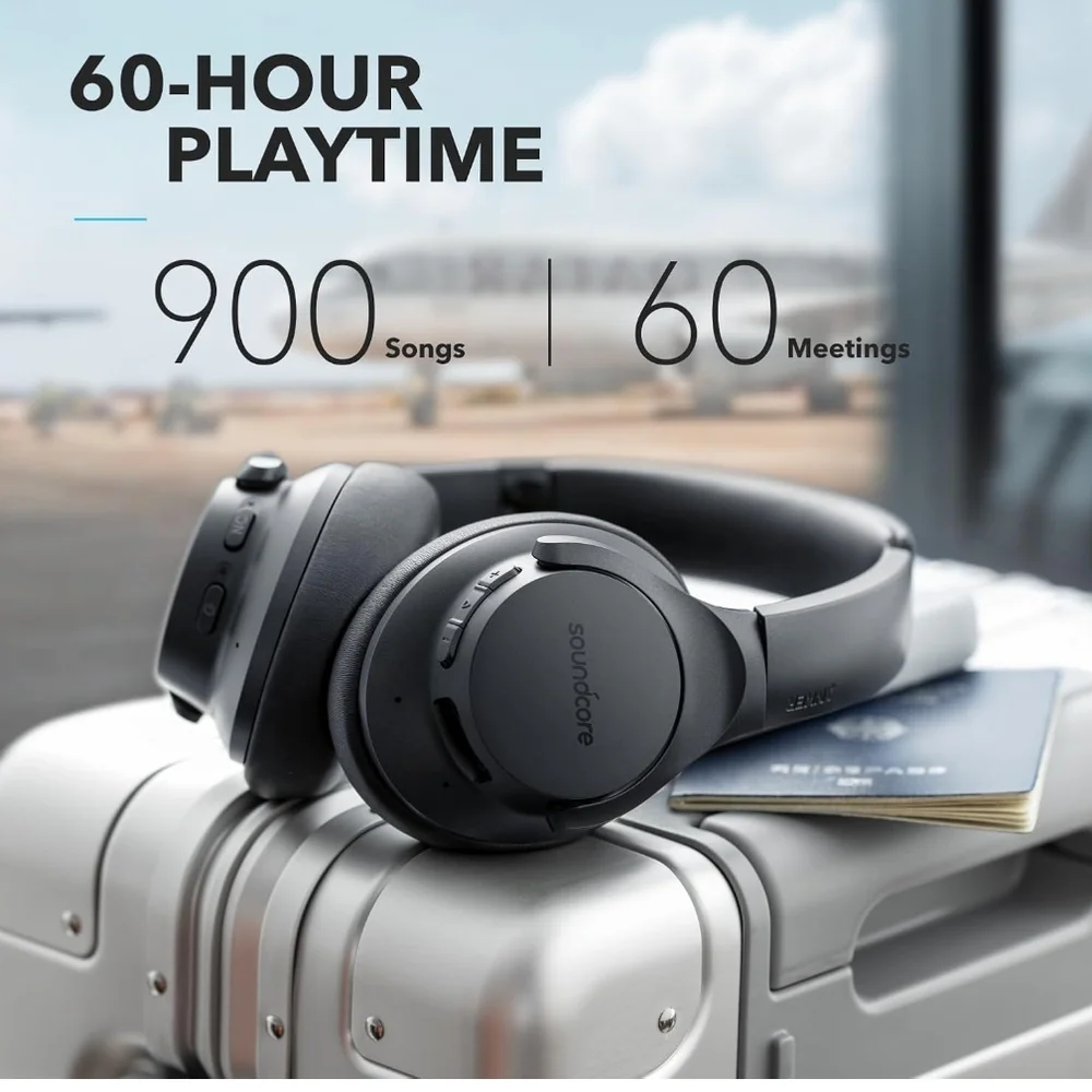 🎧 🎶 Soundcore by Anker LifeQ20 Wireless Noise Cancelling Headphones NIB - Picture 3 of 11
